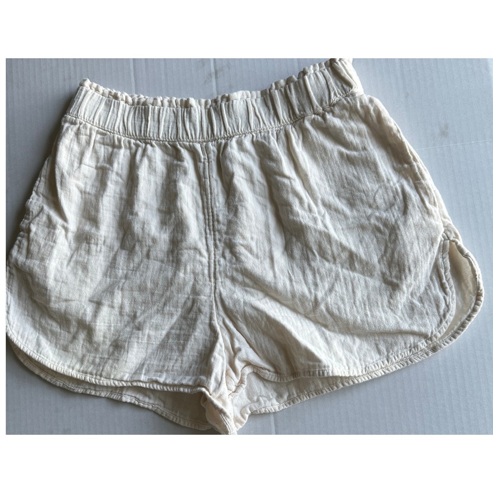 Universal Thread Short Beige Cotton Elastic Waist Casual Travel Beach Small - Picture 4 of 8